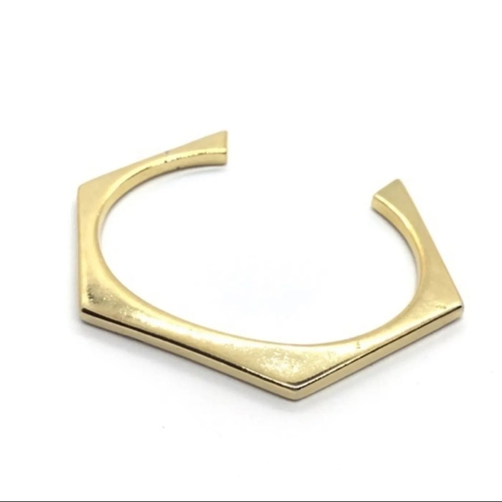 🆕 HALF UNITED FIGHTING HUNGER Hex Cuff Gold Metal Honeybee Bracelet